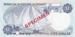 Bermuda, 1 Dollar, 1984, UNC, p28s, SPECIMEN