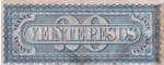 Uruguay, 20 Pesos, 1867, FINE, pS386