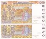 West African States, 1.000 Francs, 1999, ... 