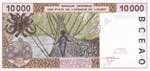 West African States, 10.000 Francs, 2001, ... 