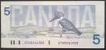 Canada, 5 Dollars, 1986, AUNC, p95c