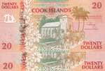 Cook Islands, 20 Dollars, 1992, UNC, p9a, ... 