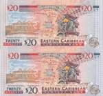 East Caribbean States, 20 Dollars, 1993, ... 