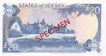 Jersey, 20 Pounds, 1993, UNC, p23s, SPECIMEN