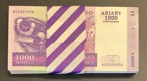 Madagascar, 5.000 Francs=1.000 Ariary, 2004, ... 