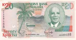 Malawi, 20 Kwacha, 1990, ... 