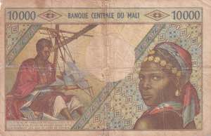 Mali, 10.000 Francs, 1970/1984, POOR, p15e