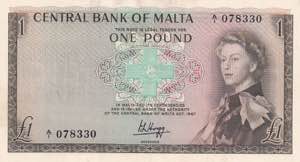 Malta, 1 Pound, 1969, ... 