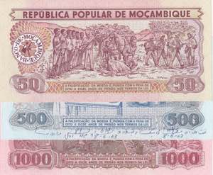 Mozambique, 50-500-1.000 Meticais, 1983, ... 