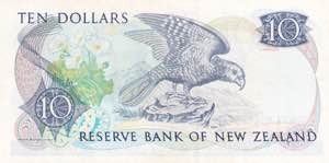 New Zealand, 10 Dollars, 1981/1992, XF, p172b