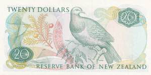 New Zealand, 20 Dollars, 1989/1992, XF, p173c