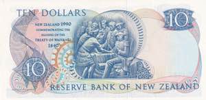 New Zealand, 10 Dollars, 1990, UNC(-), p176