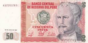 Peru, 50 Intis, 1987, ... 