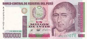Peru, 1.000.000 İntis, ... 