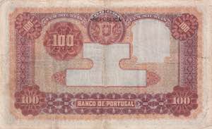 Portugal, 100 Mil Reis, 1909, VF, p111