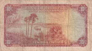 Rhodesia & Nyasaland, 10 Shillings, 1957, ... 