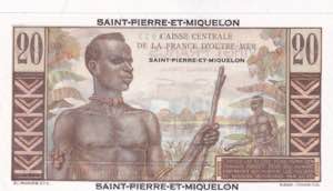 Saint Pierre & Miquelon, 20 Francs, ... 