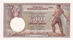 Serbia, 500 Dinara, ... 