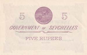Seychelles, 5 Rupees, 1954, UNC(-), p11a