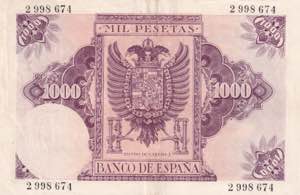Spain, 1.000 Pesetas, 1940, XF(+), p125a