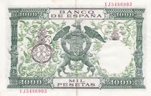 Spain, 1.000 Pesetas, 1957, AUNC, p149a