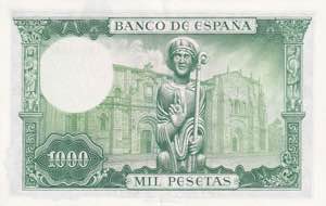 Spain, 1.000 Pesetas, 1965, AUNC, p151