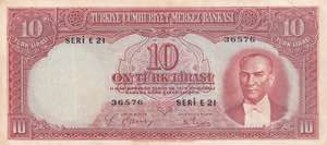 Turkey, 10 Lira, 1938, ... 