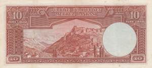 Turkey, 10 Lira, 1938, VF(+), p128, ... 