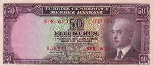 Turkey, 50 Kurush, UNC, ... 