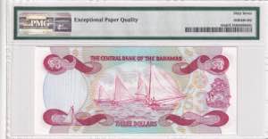 Bahamas, 3 Dollars, 1984, UNC, p44a