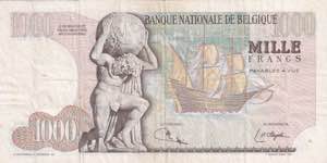 Belgium, 1.000 Francs, 1975, VF, p136b