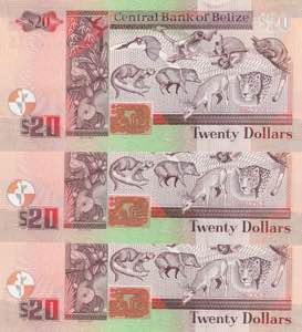 Belize, 20 Dollars, 2017, UNC, p69f, (Total ... 