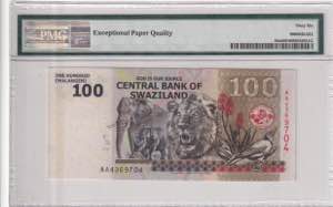 Swaziland, 100 Emalangeni, 2010, UNC, p39a