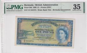 Bermuda, 1 Pound, 1966, ... 