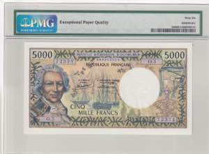 Tahiti, 5.000 Francs, 1985, UNC, p28d