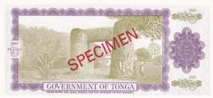 Tonga, 5 Paanga, 1978, UNC, p21bs, SPECIMEN