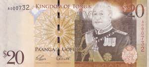 Tonga, 20 Dollars, 2008, ... 