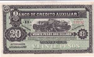 Uruguay, 20 Pesos, 1887, ... 