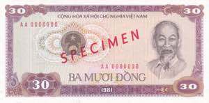 Viet Nam, 30 Dông, ... 
