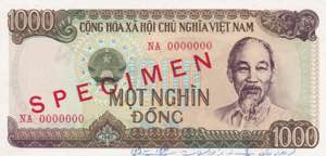 Viet Nam, 1.000 Dông, ... 