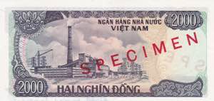 Viet Nam, 2.000 Dông, 1987, UNC, p103s, ... 