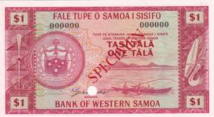 Western Samoa, 1 Tala, ... 