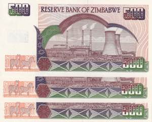 Zimbabwe, 500 Dollars, 2001, UNC, p10, ... 