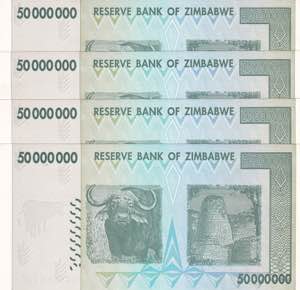 Zimbabwe, 50 Million Dollars, 2008, UNC, ... 