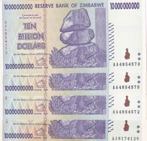 Zimbabwe, 10 Billion ... 