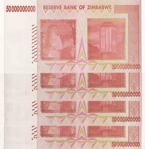 Zimbabwe, 50 Billion Dollars, 2008, UNC, ... 