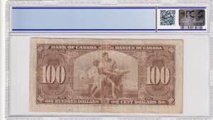 Canada, 100 Dollars, 1937, VF, p64b