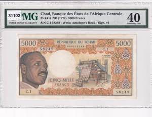 Chad, 5.000 Francs, ... 