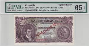 Colombia, 20 Pesos Oro, ... 