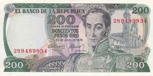 Colombia, 200 Pesos Oro, ... 